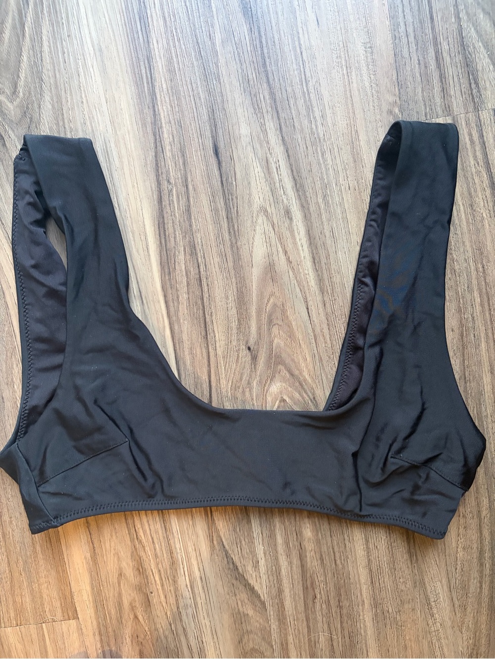 aerie Scoop Bralette bathing suit top - Black